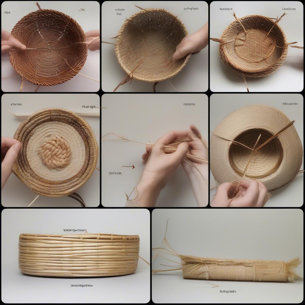 Different Cattail Reed Basket Weaving Techniques