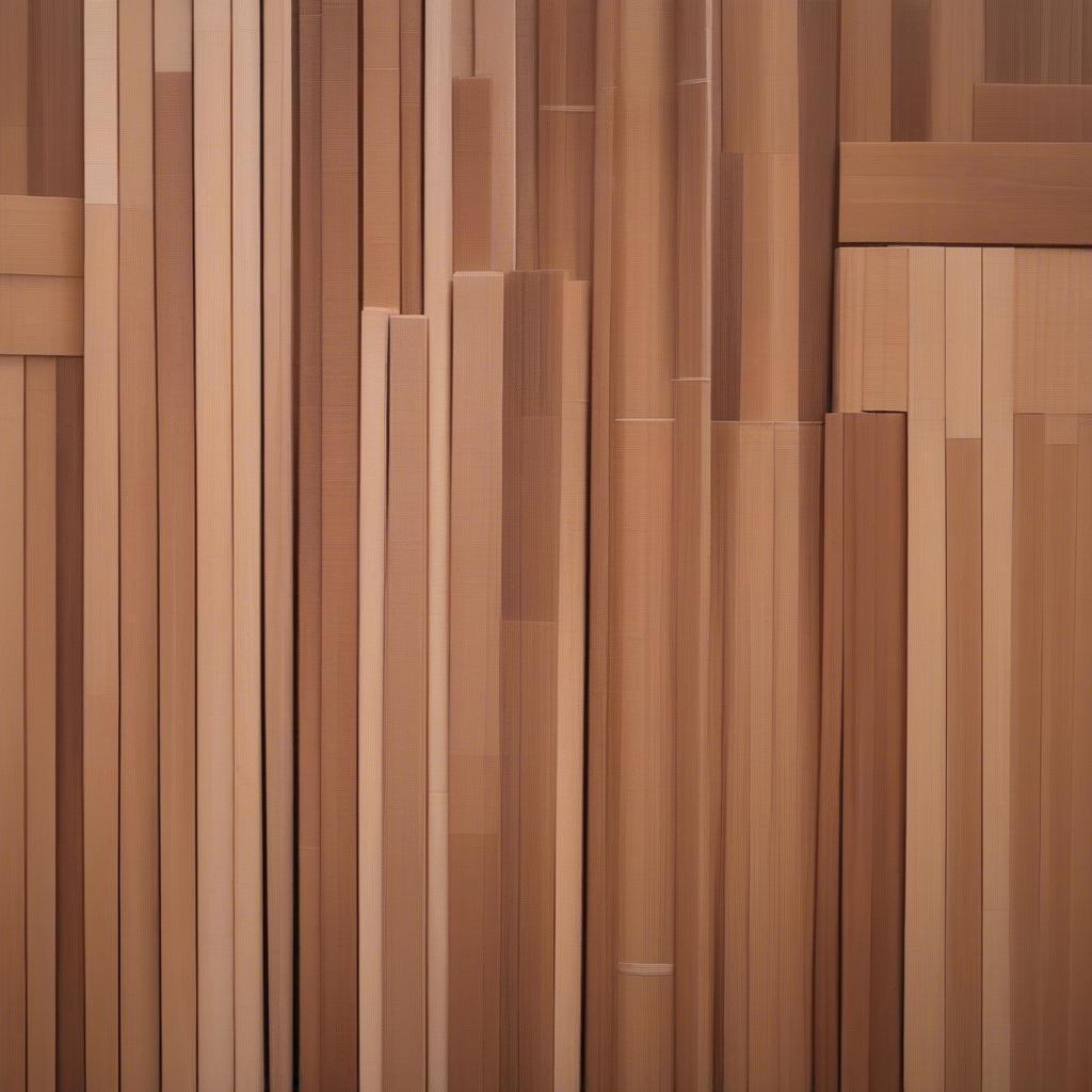 Cedar strips prepared for basket weaving