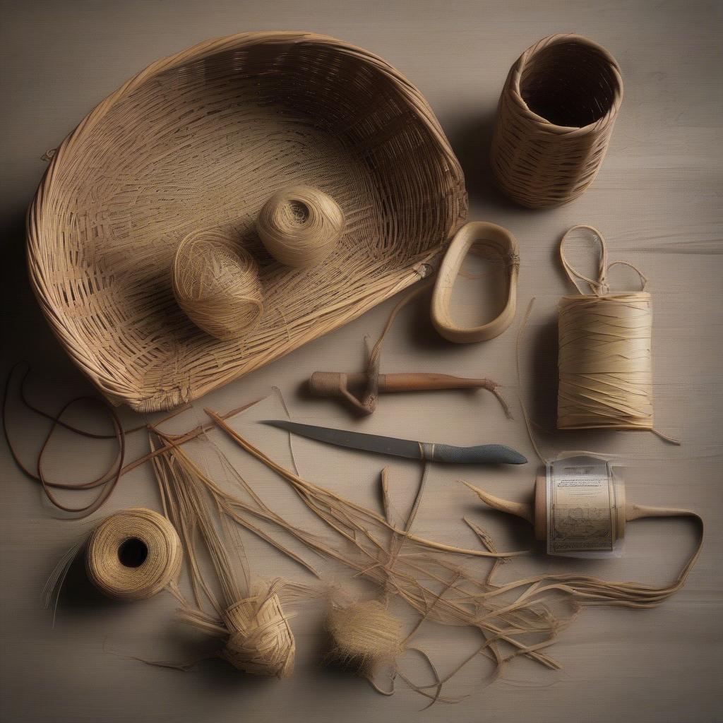 Celtic Basket Weaving Materials and Tools