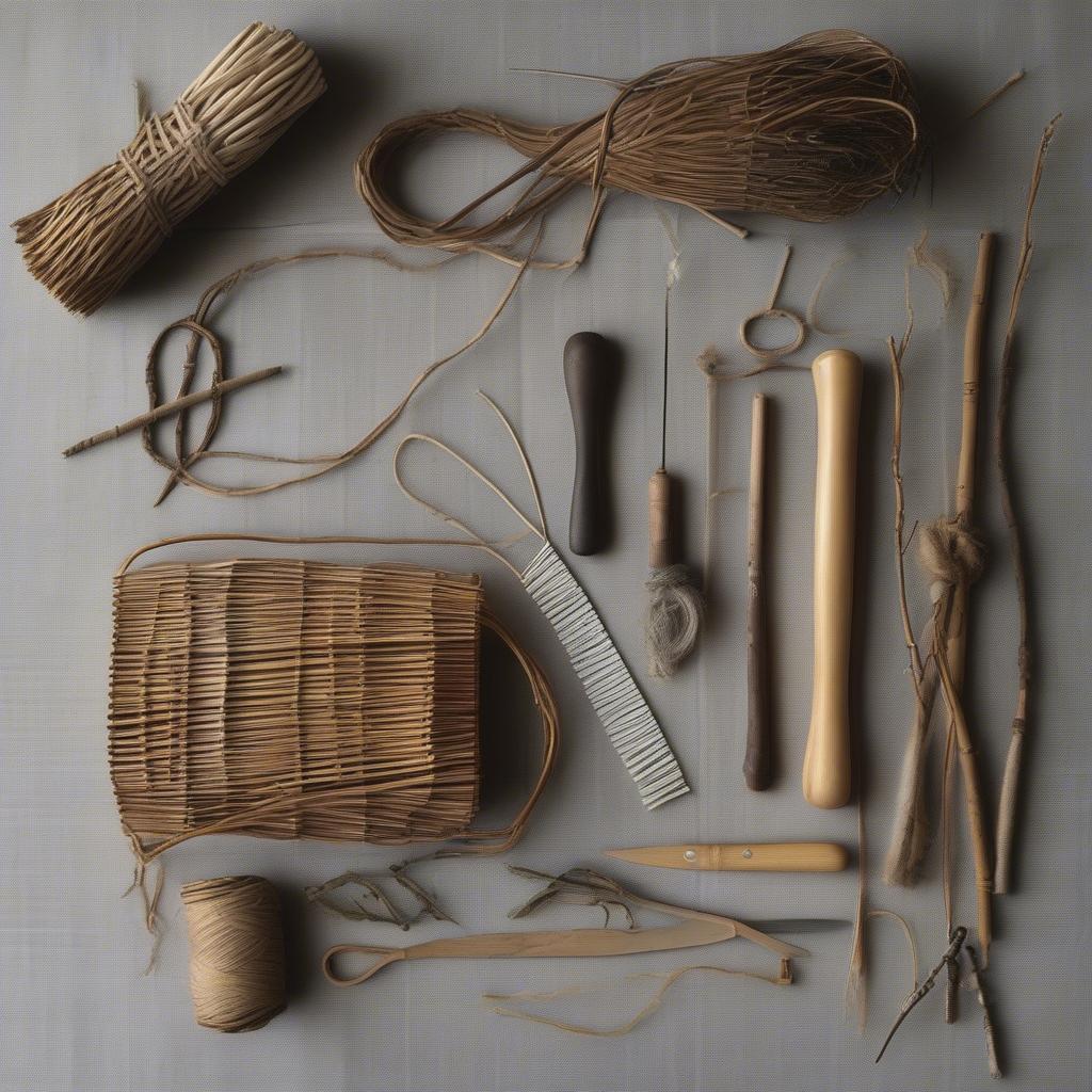 Celtic Basket Weaving Tools and Materials