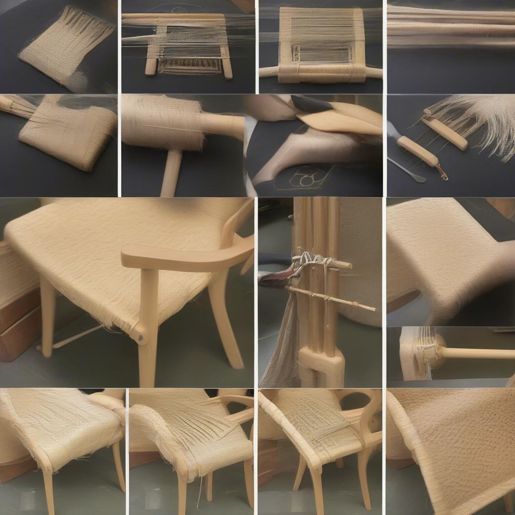 Step-by-Step Chair Seat Weaving Process