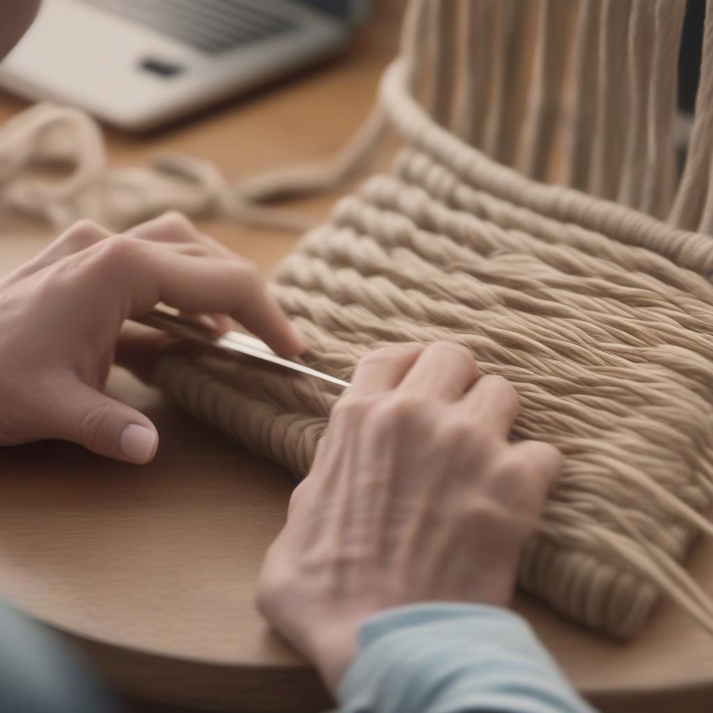 Beginner's guide to chair seat weaving using video tutorials