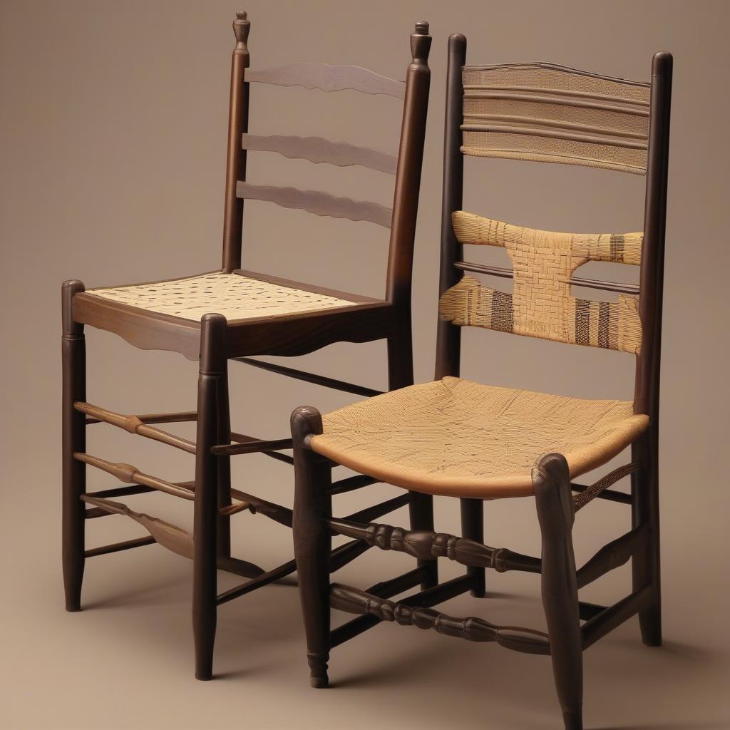 Historical Examples of Chair Splint Weaving