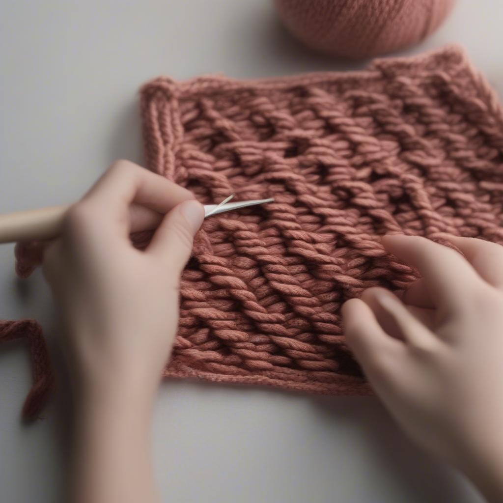 Changing Colors in Basket Weave Crochet