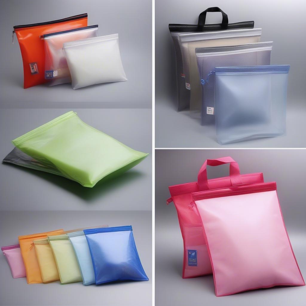 Various Cheap Non-Woven PVC Zipper Bags