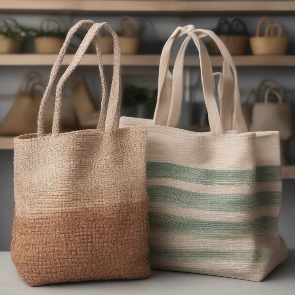 Cheap Woven Shopping Bags Made of Natural Fibers