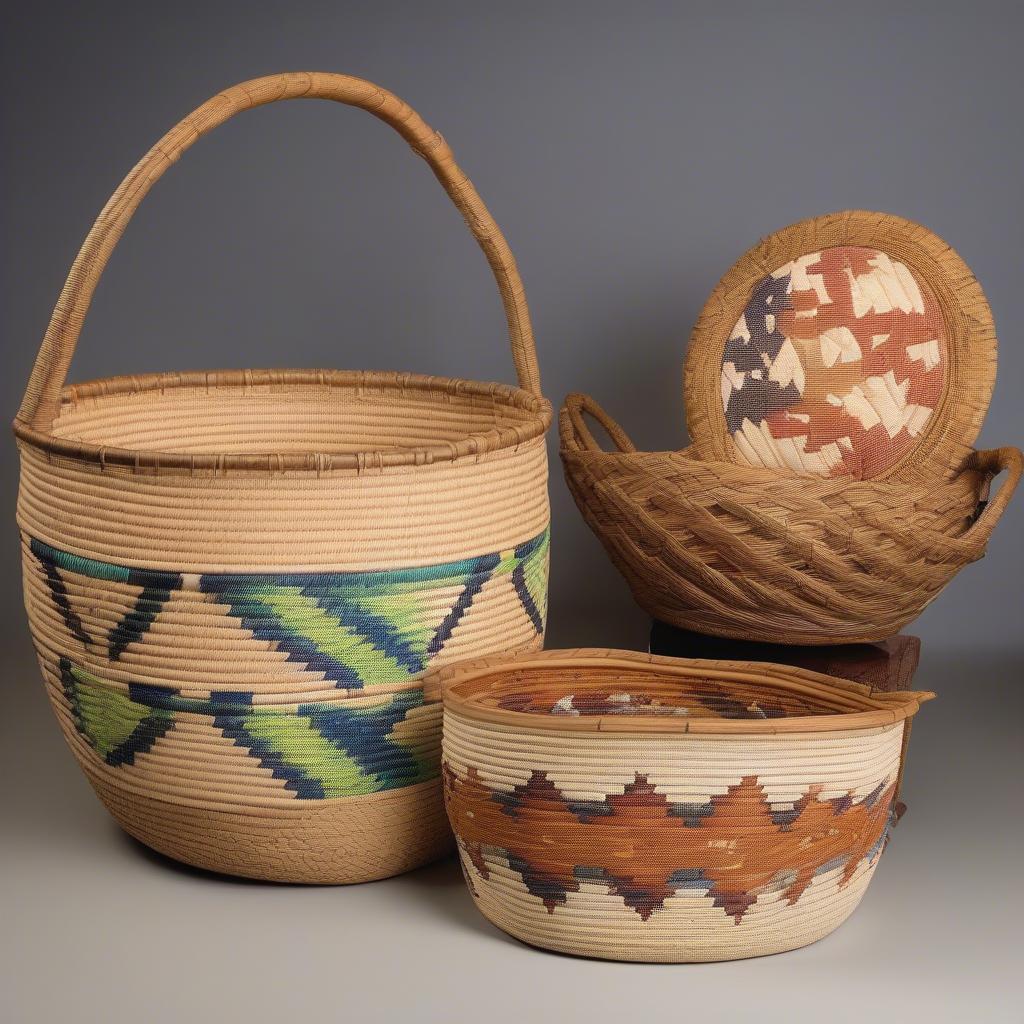 Different Cherokee Basket Styles: Rivercane, White Oak, and Honeysuckle