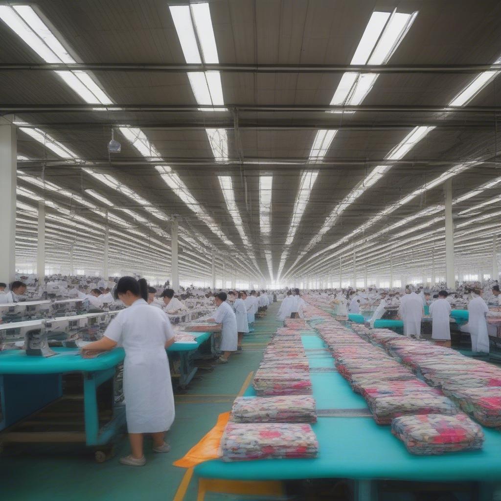 Production Line of a China Durable Non-Woven Tote Bags Factory