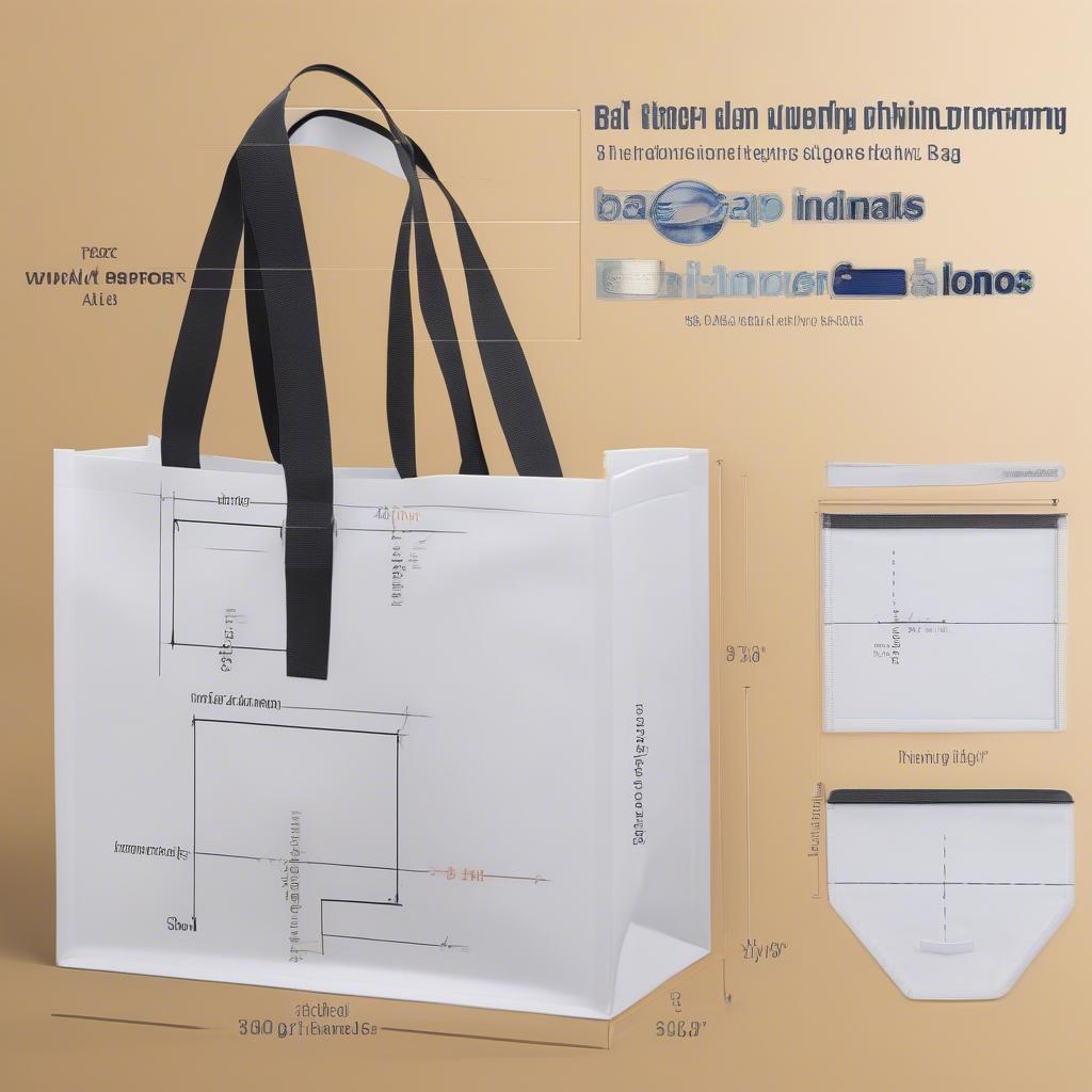 China Non-Woven White Bag Dimensions