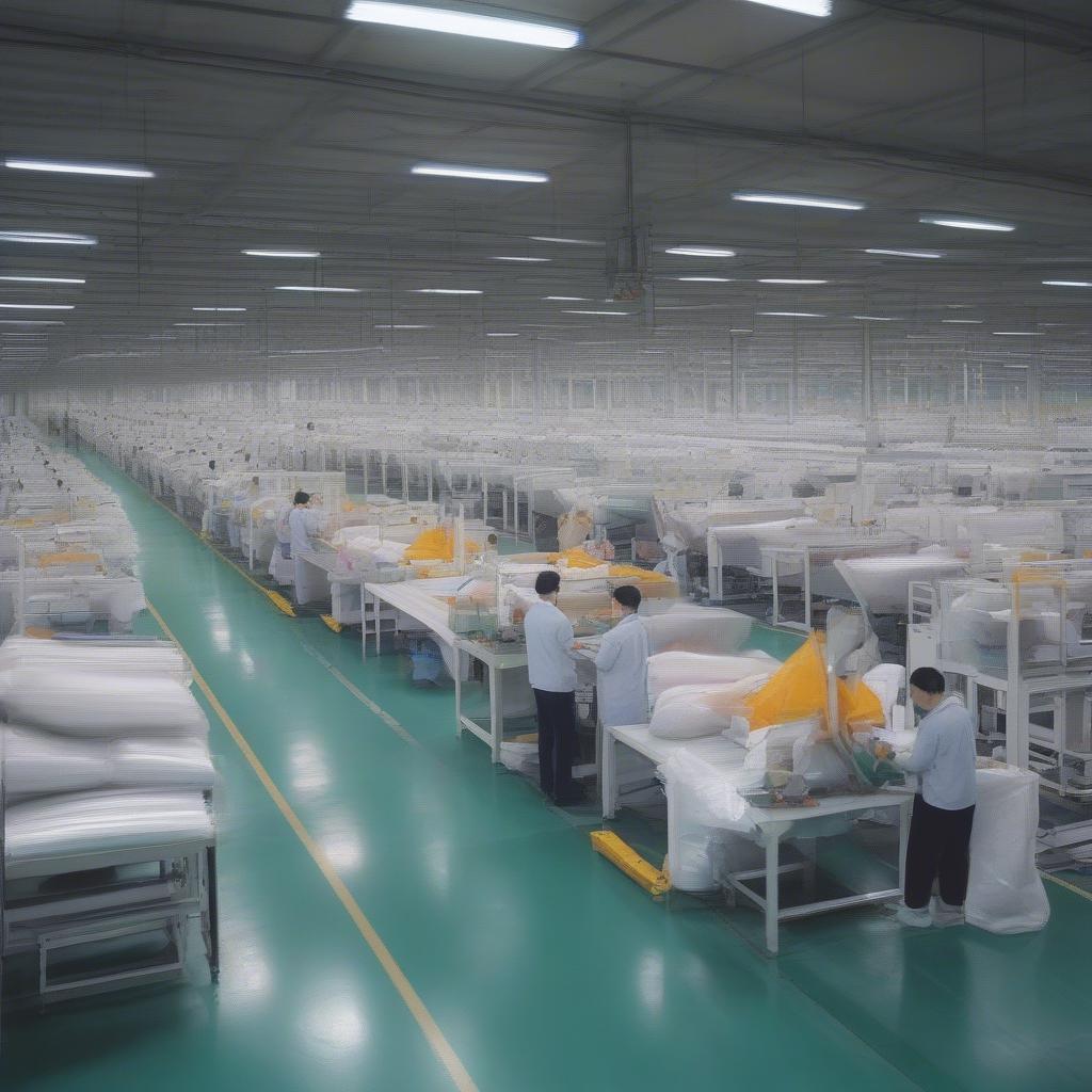 China Printed Non-Woven Tote Bag Factory Production Line