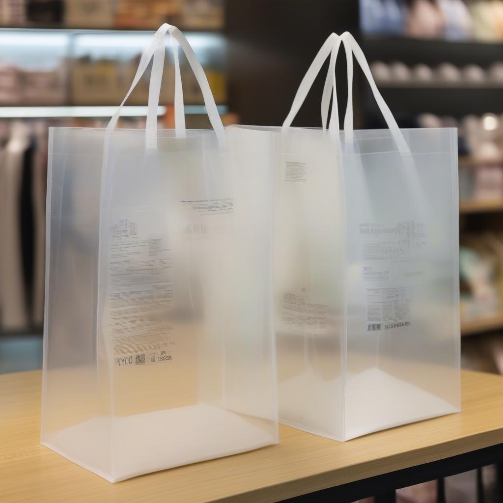 China Transparent PP Woven Bags in Retail