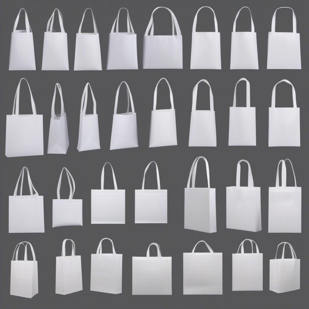 Various china white non woven bag supplier options showcasing different bag styles and sizes.