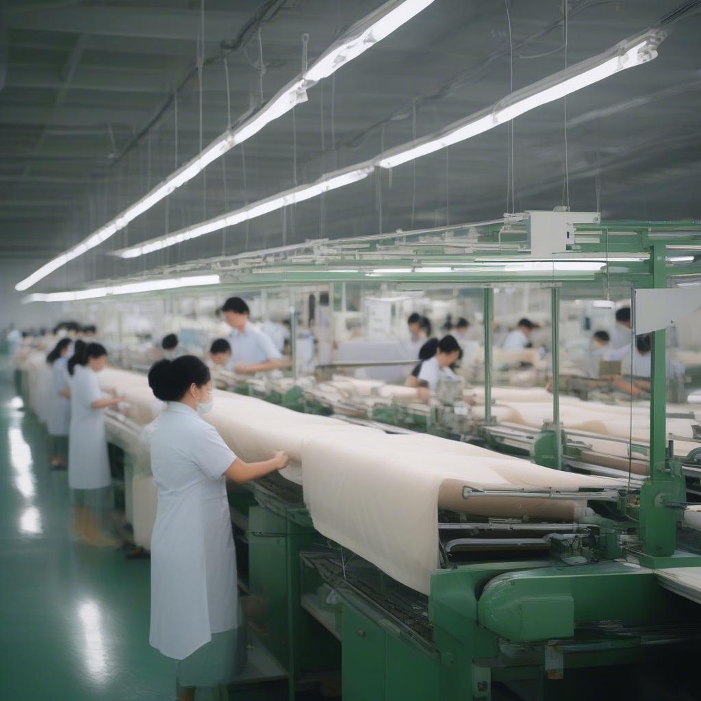 China Zipper PVC Non-Woven Bag Factory Production Line