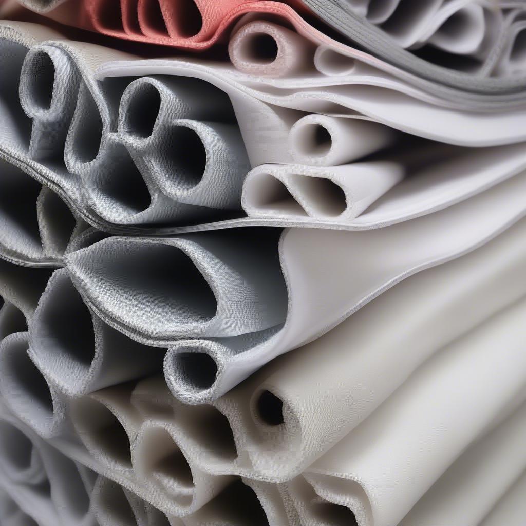 Close-up of different materials used in China zipper PVC non-woven bags