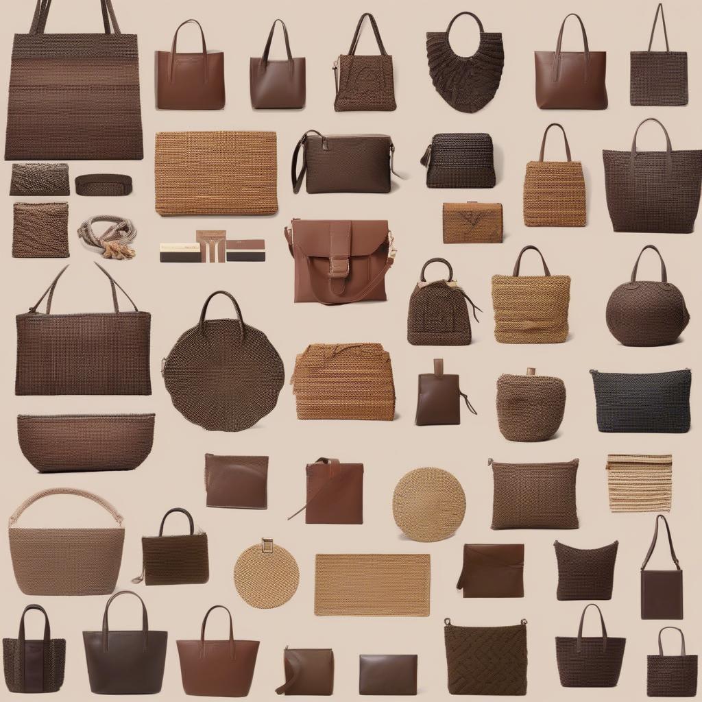 Different Styles of Chocolate Woven Bags