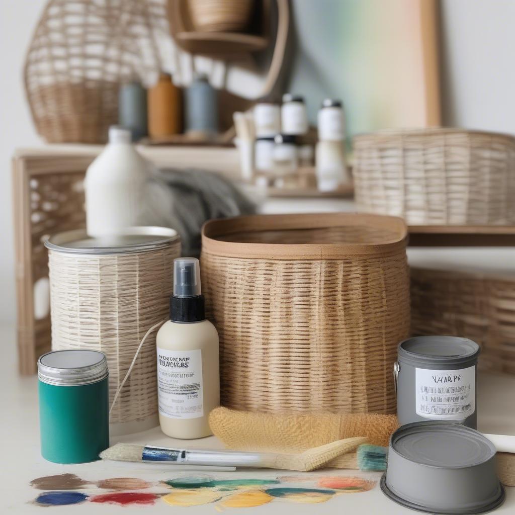 Choosing the right paint for a weaved basket