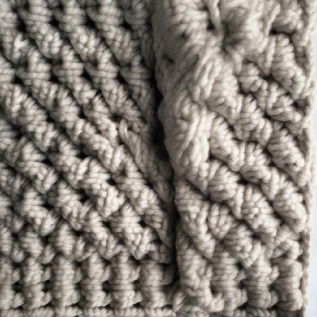 Knit vs. Crochet Chunky Basket Weave Blankets