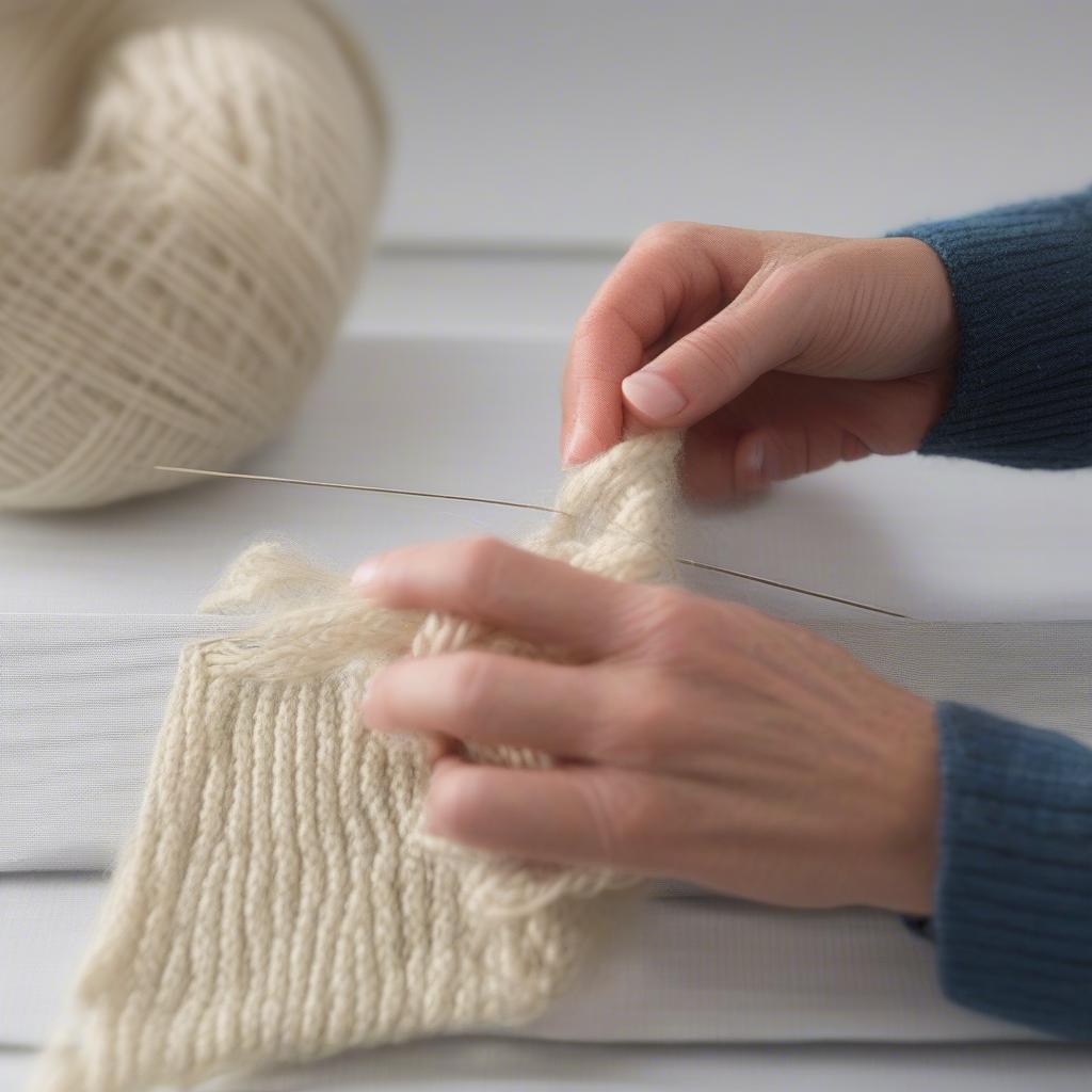 E-wrap and Knit Stitch Techniques on a Circle Loom