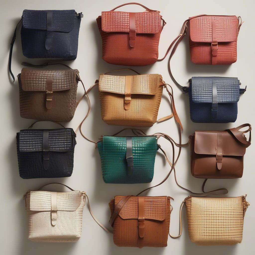 Clare Vivier Basket Weave Messenger Bag in Different Colors