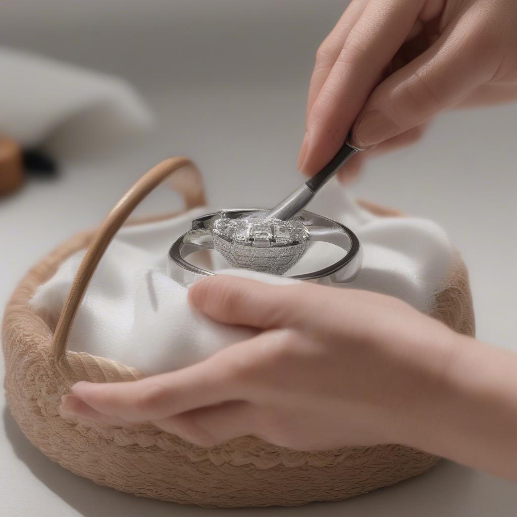 Cleaning a Basket Weave Diamond Ring