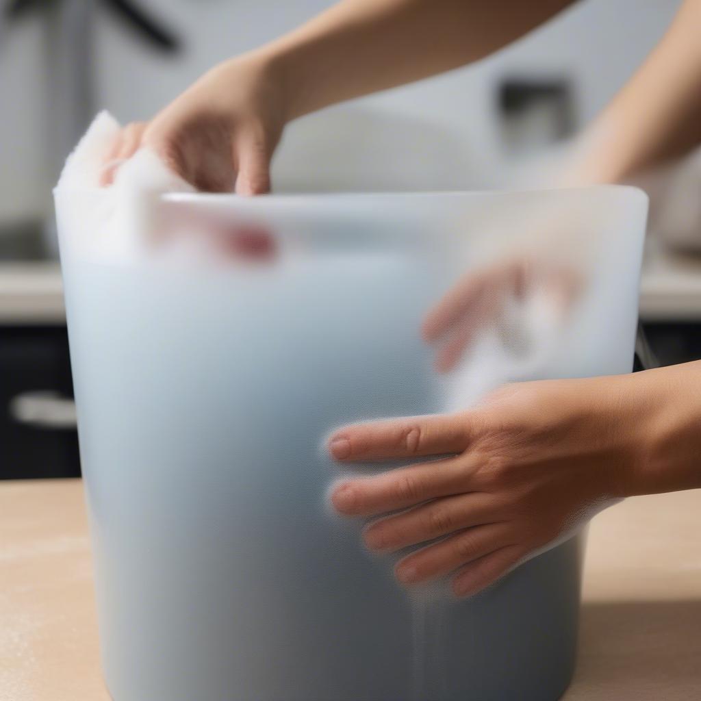 Cleaning and Maintaining an Acrylic Grainware Ice Bucket 