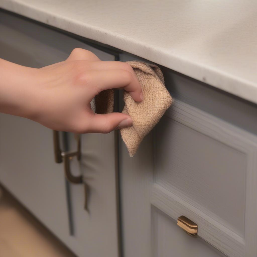 Cleaning a Basket Weave Cabinet Handle