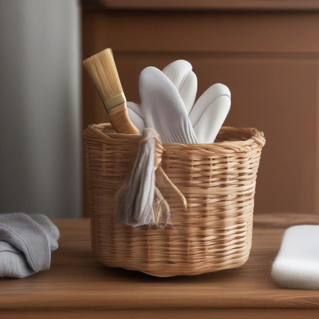 Cleaning a Basket Weave Glove Holder