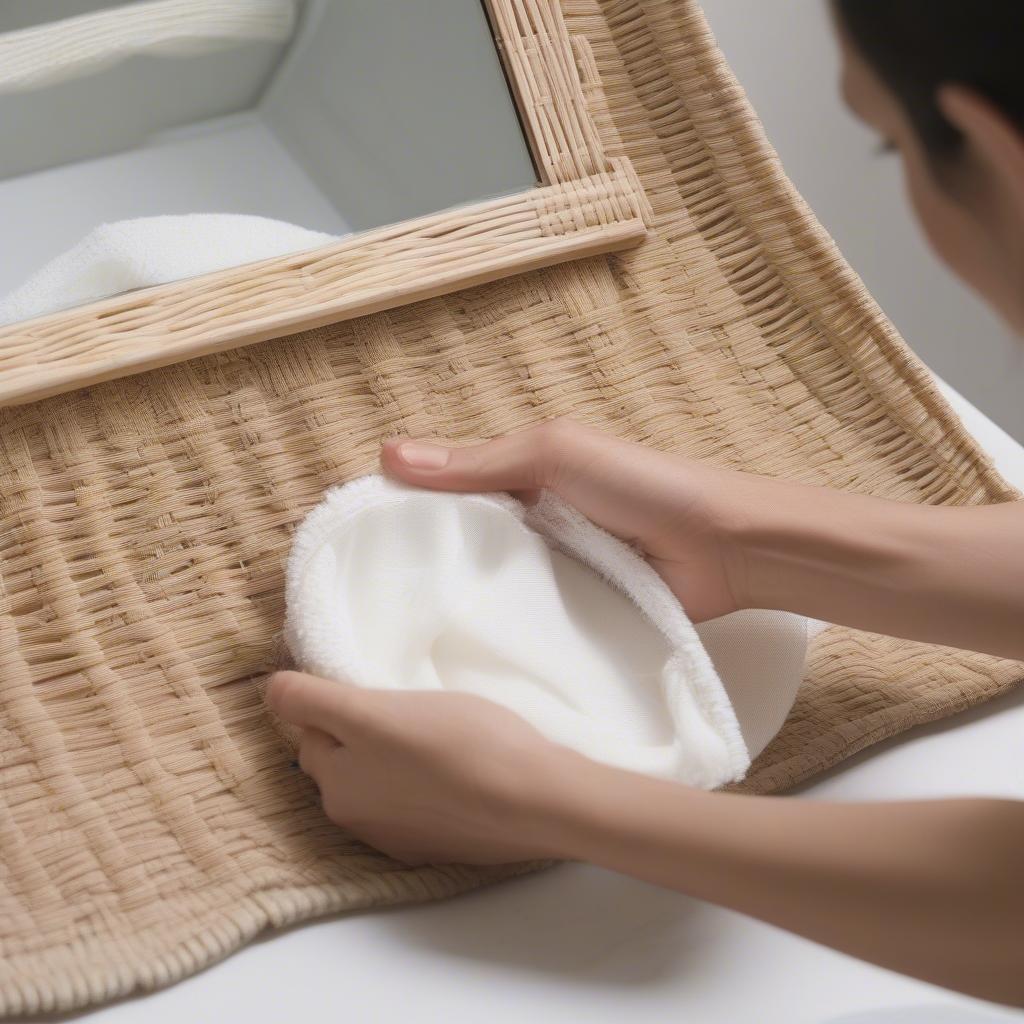 Cleaning a Basket Weave Mirror