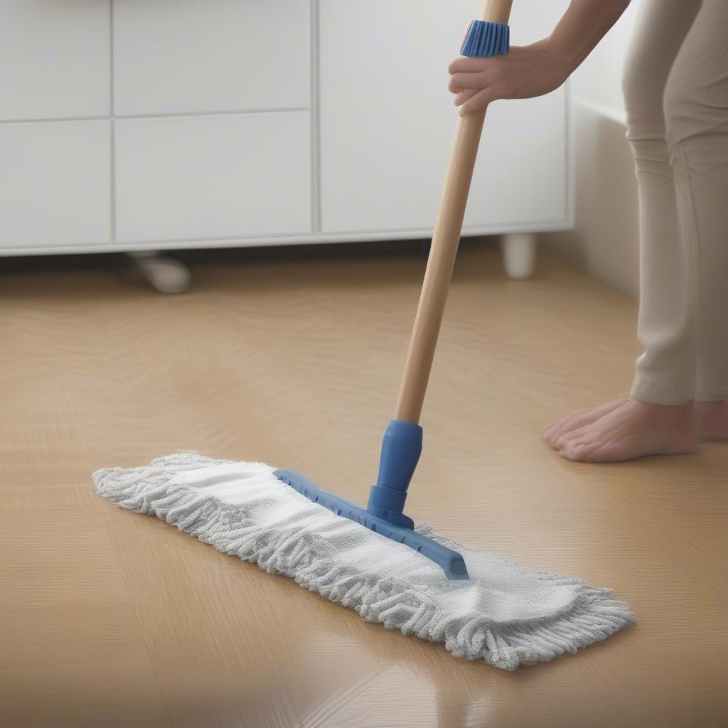 Cleaning basket weave vinyl flooring