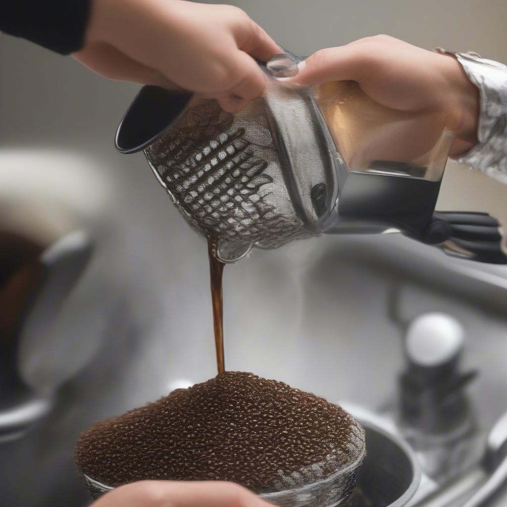 Cleaning the Basket Weave Filter of a Dripolator Coffee Pot