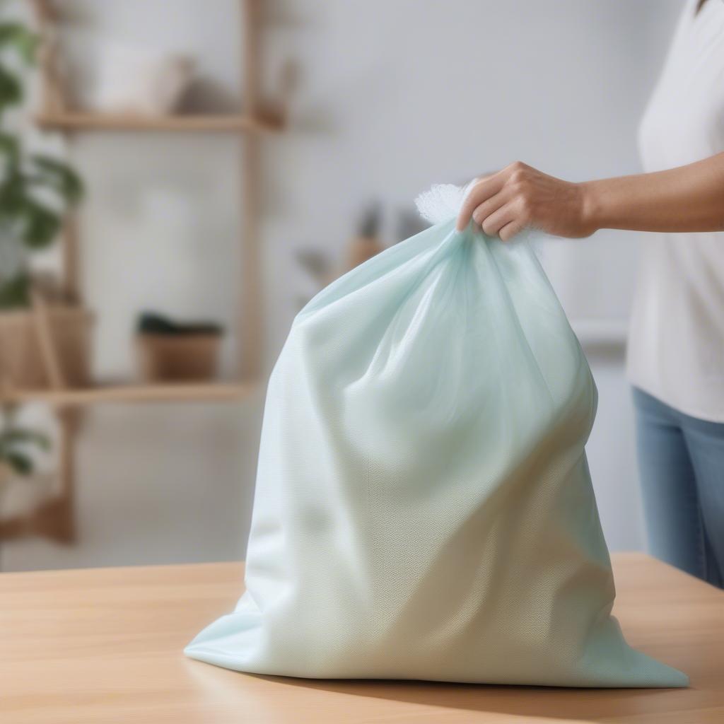 Cleaning a Large Non-Woven Bag