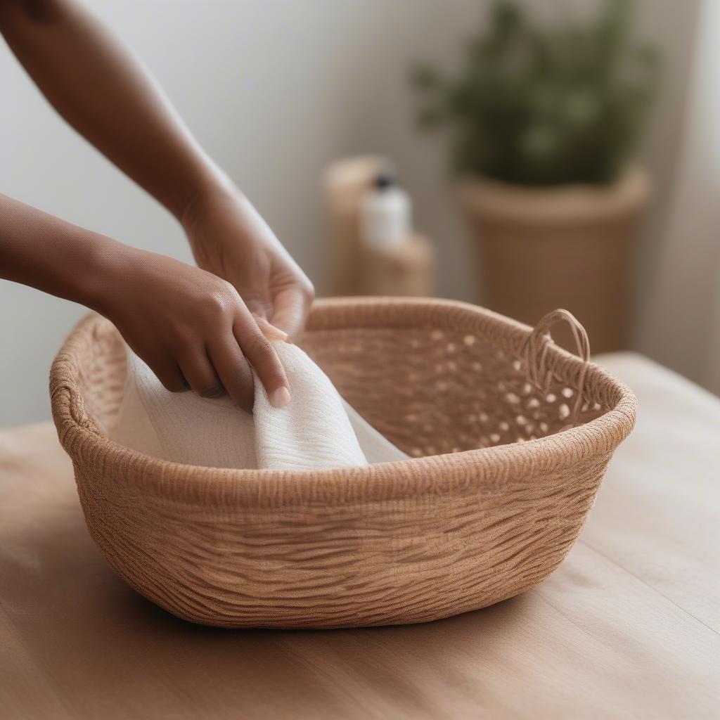 Cleaning a Natural Weave Basket