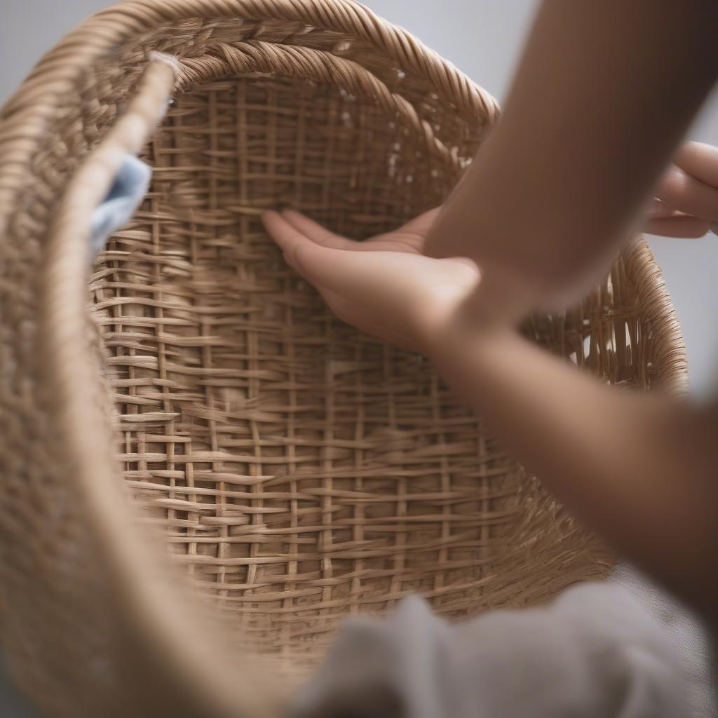 Cleaning an Open Weave Seagrass Basket