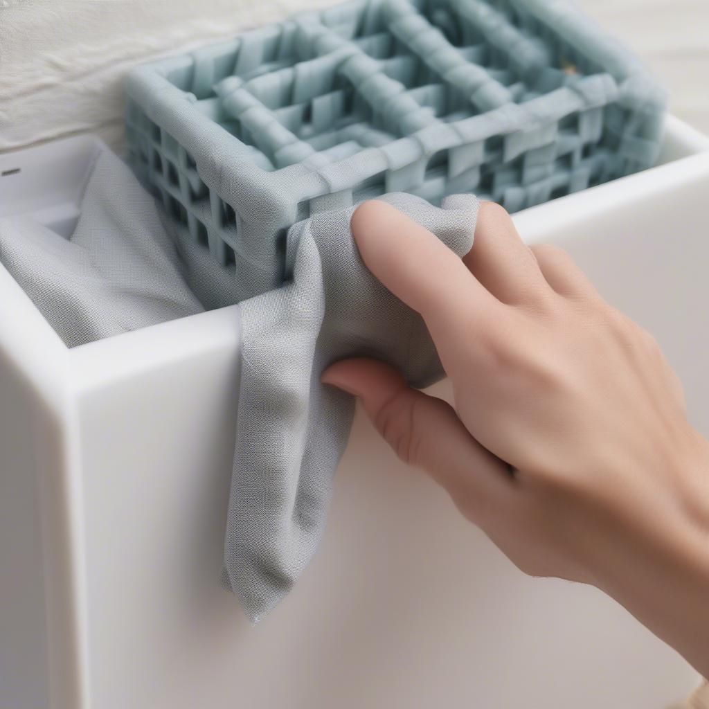 Cleaning Plastic Basket Weave Storage Cubes