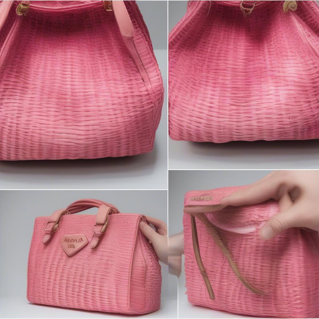 Cleaning Prada Pink Woven Raffia Bag