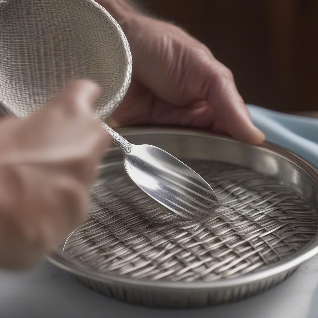 Cleaning Silverplate with a Soft Cloth