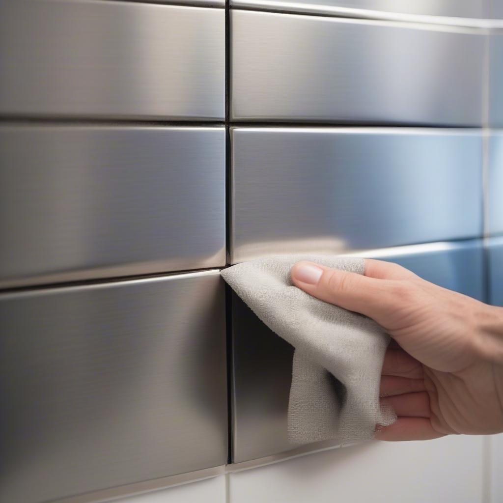 Easy Maintenance of a Stainless Steel Backsplash