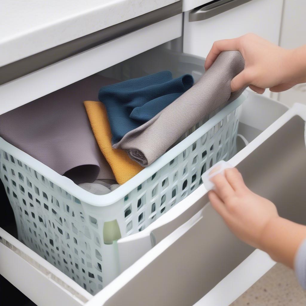 Cleaning a Sterilite Weave Basket Tower