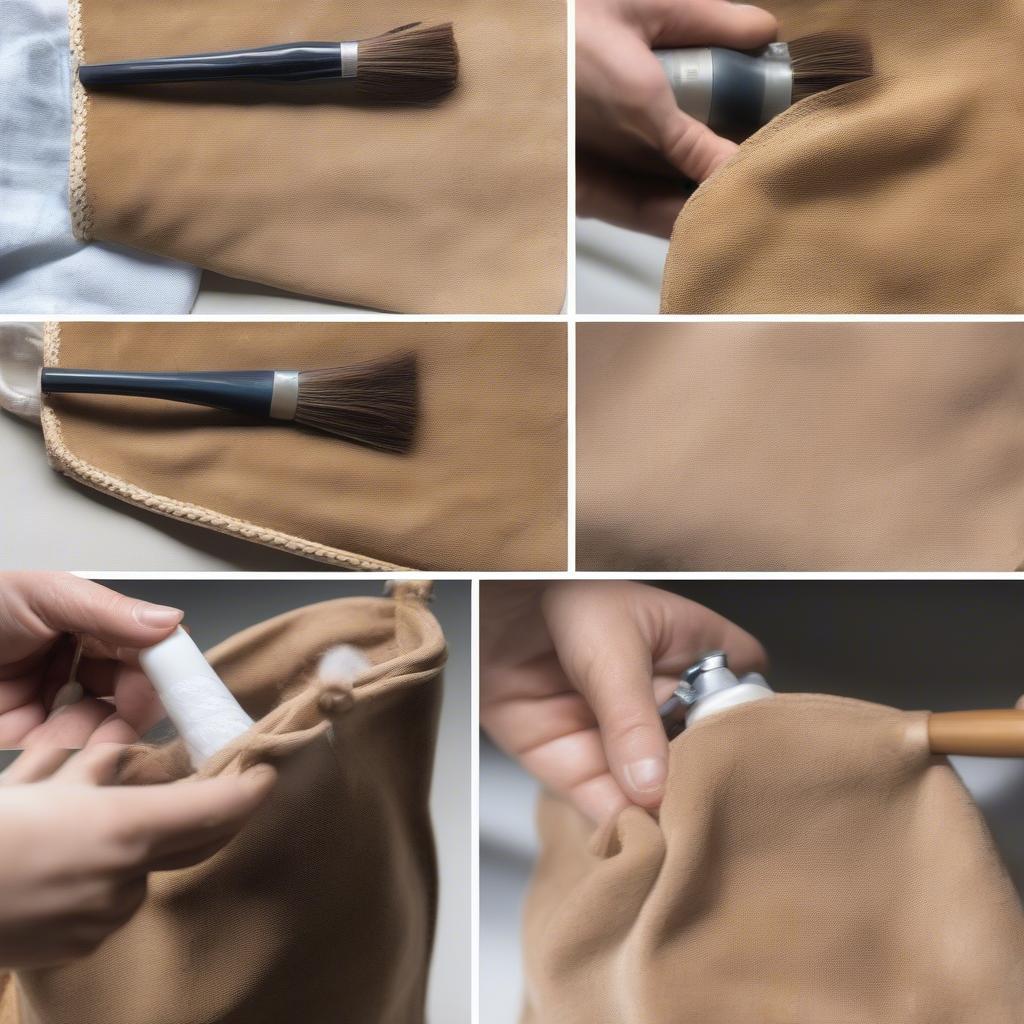 Cleaning a suede woven bag