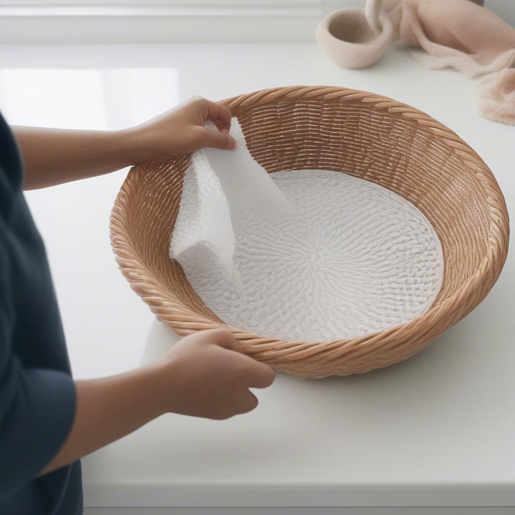 Cleaning a Weave Plastic Basket