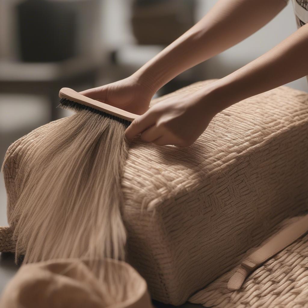 Cleaning a Woven Bag Before Travel