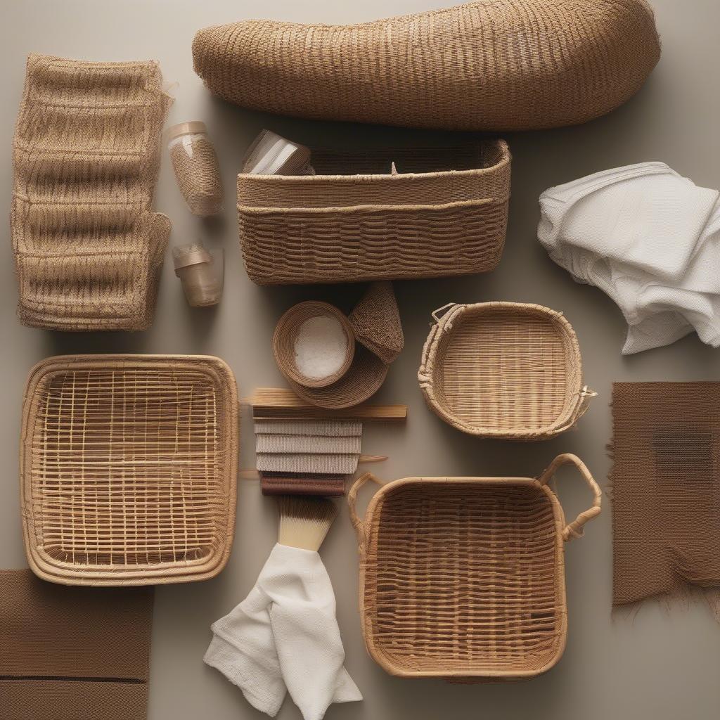 Cleaning and maintaining woven baskets to preserve their beauty and longevity.