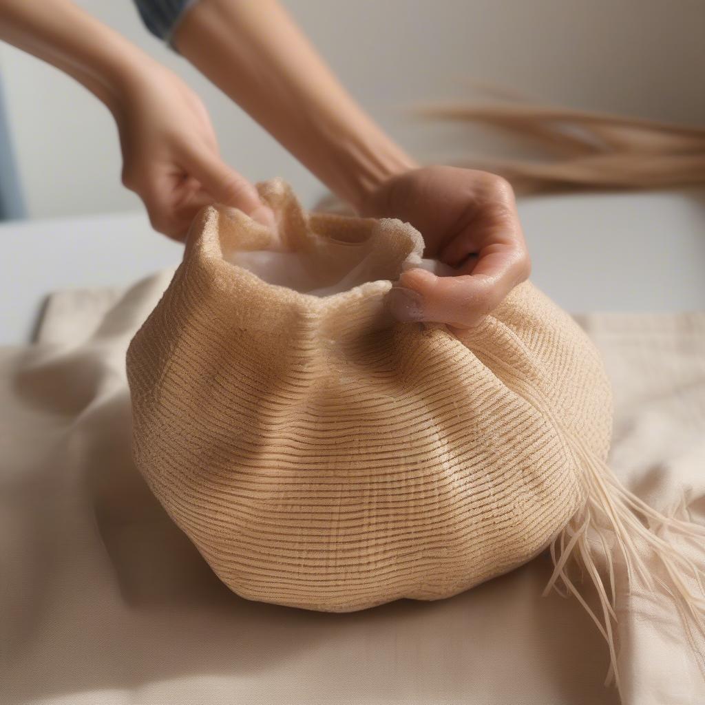 Cleaning a Woven Straw Bag