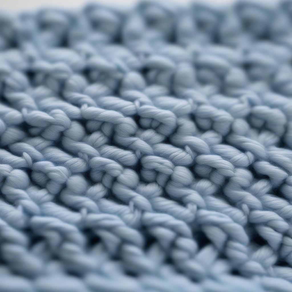 Close-up of Basket Weave Crochet Stitch