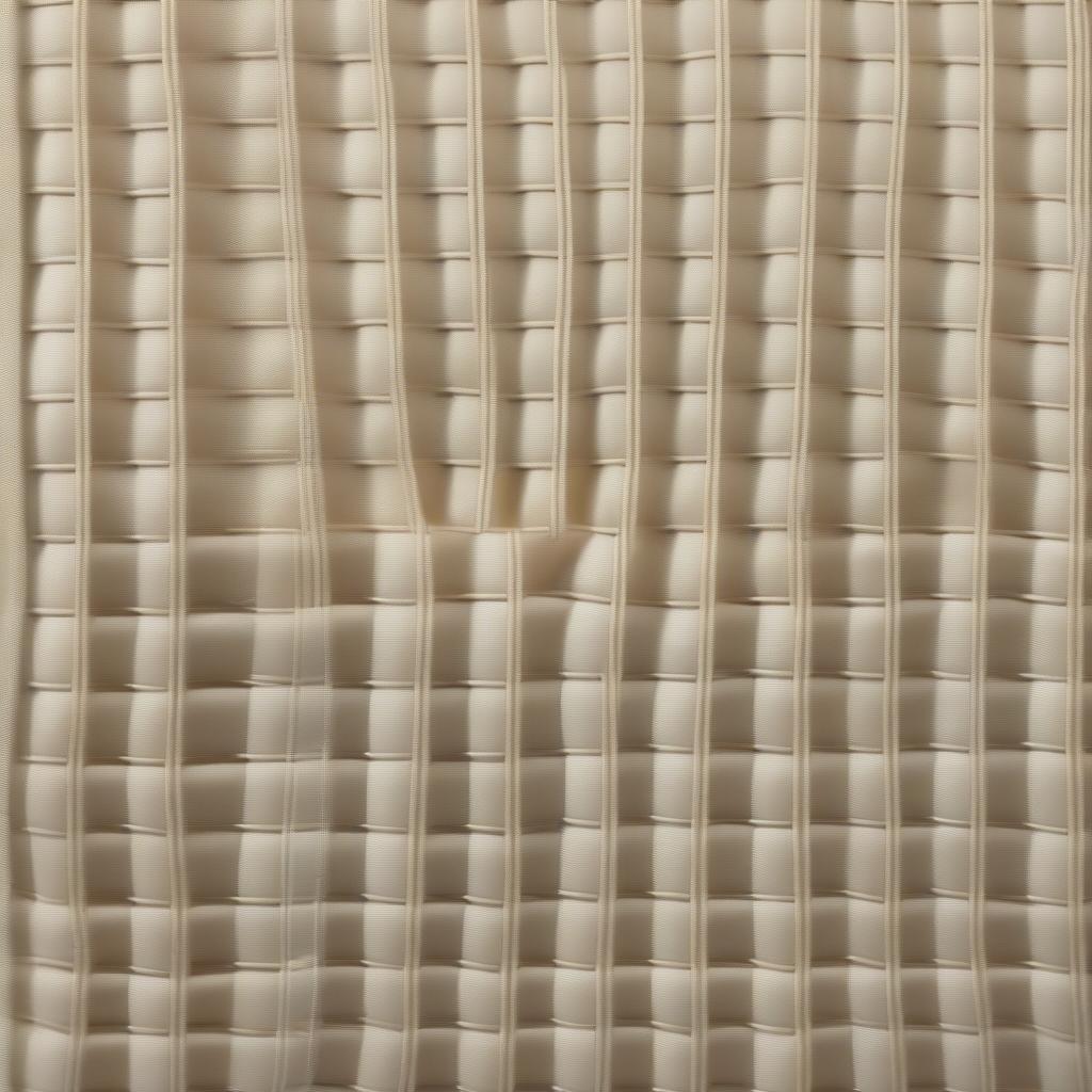 Close-Up of Cream Basket Weave Fabric