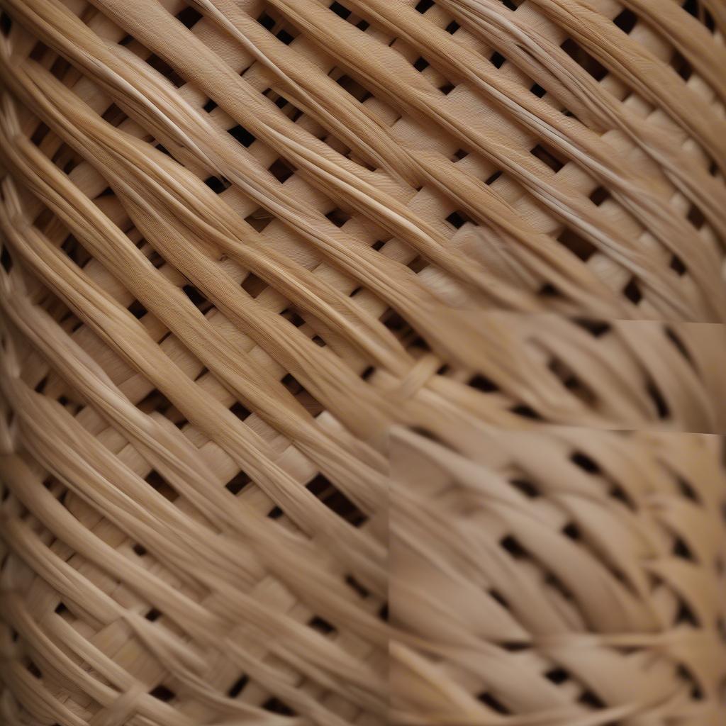 Close-up of Wicker and Rattan Basket Weave