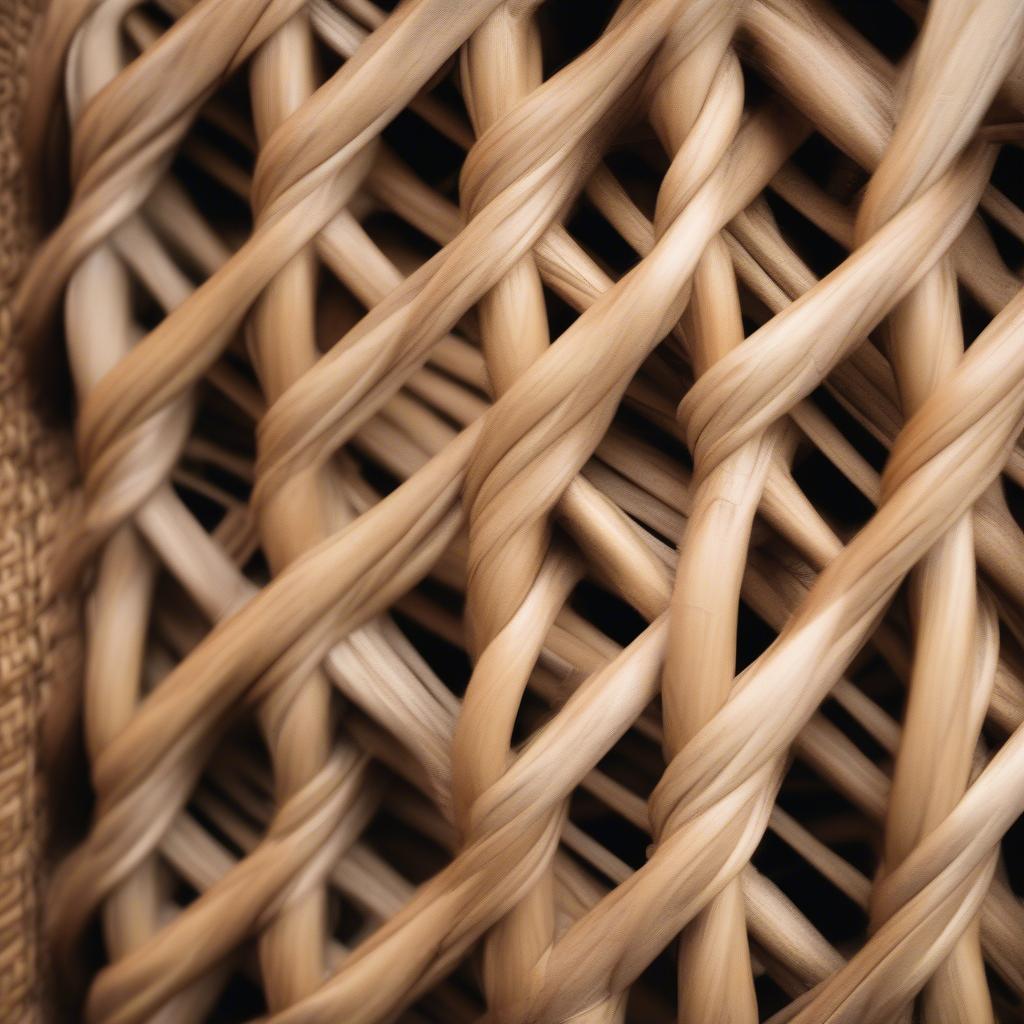 Close-Up View of Wicker and Rattan Textures