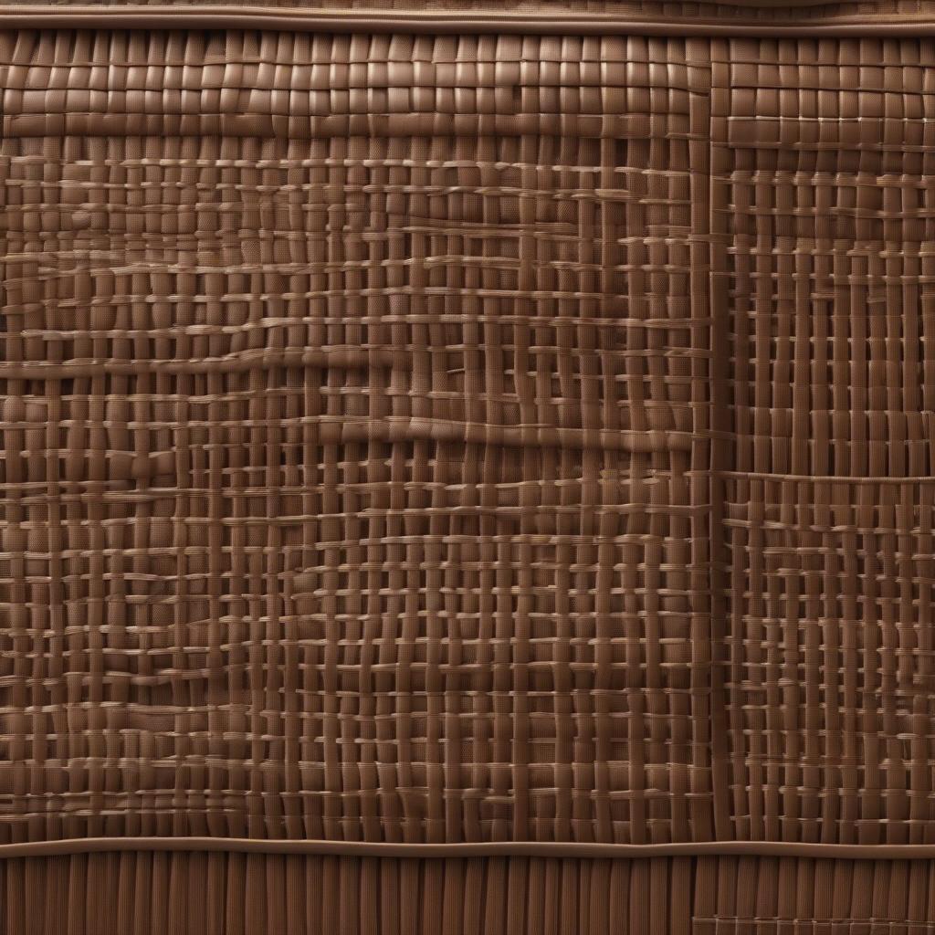 Close-Up of Woven Detail on a Brown Bag