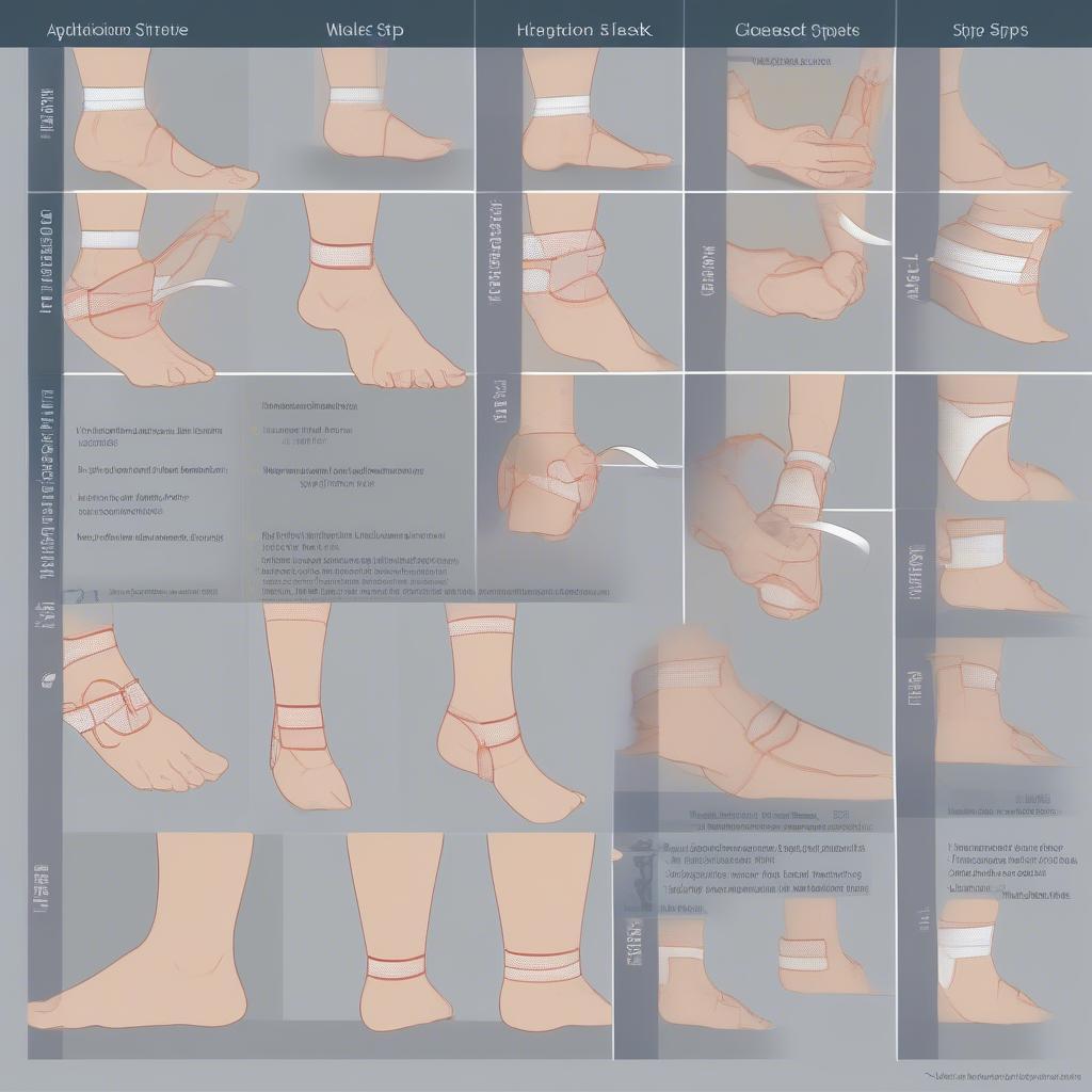 Closed Basket Weave Ankle Taping Application Steps