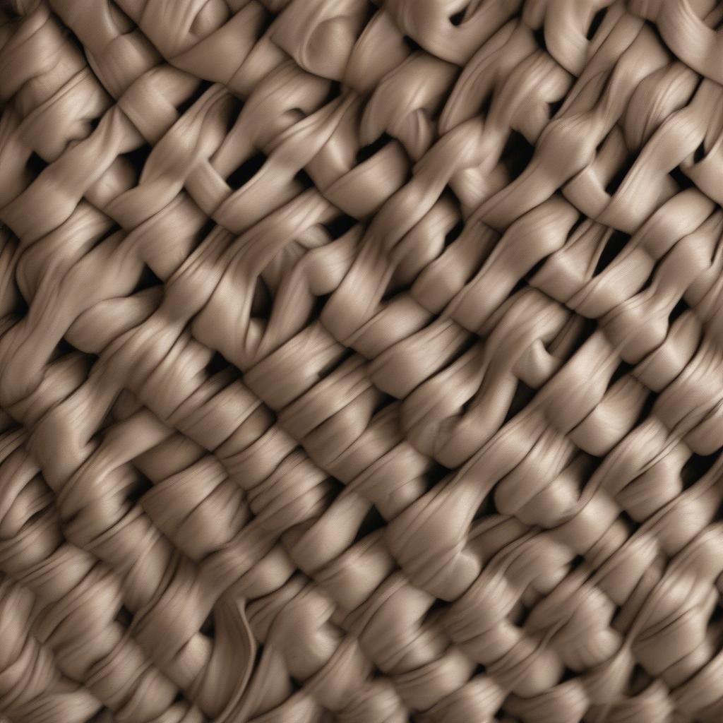 Close-up of a closed basket weave, showcasing the tight interlacing of wefts and warps.